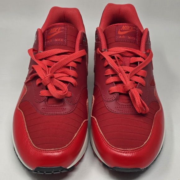 Nike Air Max 1 Red Crimson Sneakers Shoes Men's HQ3607-687 Size 11 New - Picture 7 of 10